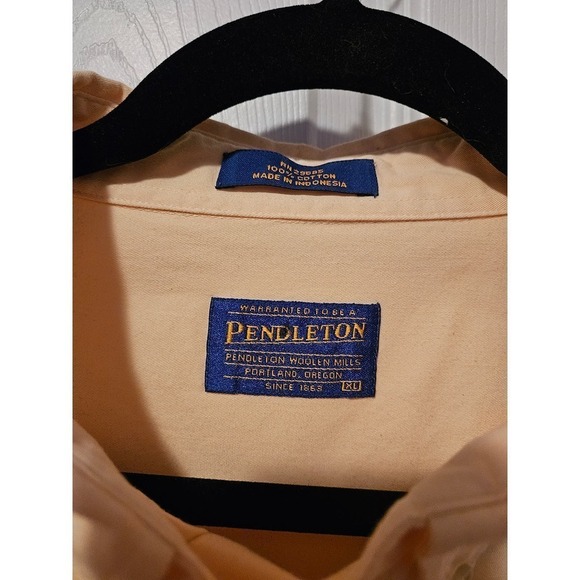 Pendleton Mens XL canary yellow short‎ sleeve button up - Picture 2 of 5